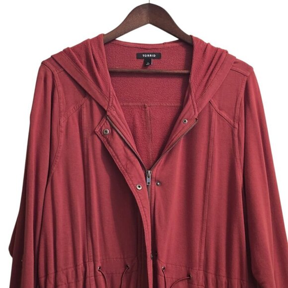 Torrid Rust Utility Jacket with Hood - Picture 4 of 11